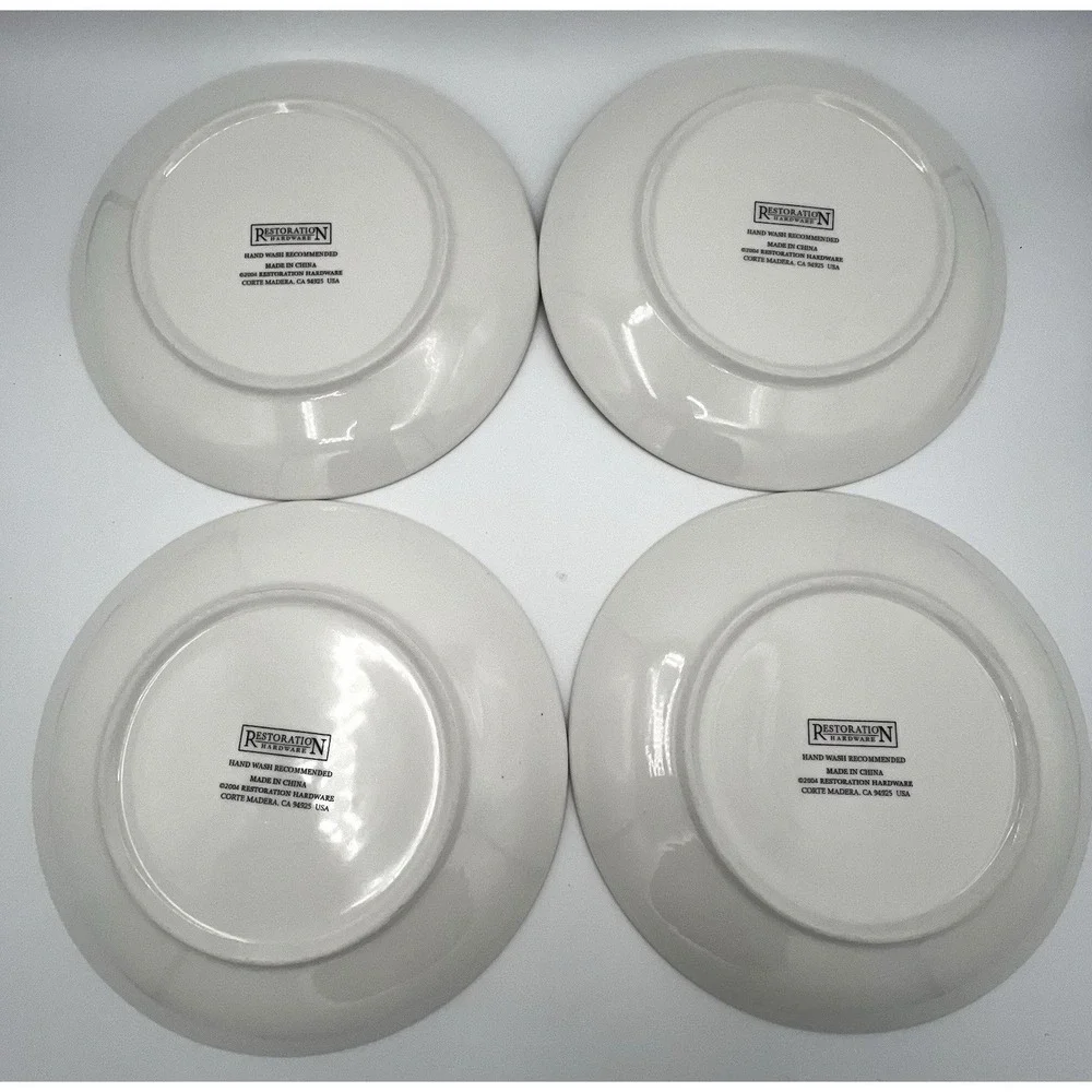 4 Restoration Hardware Golden Pear Christmas Holiday Dessert Plates 2004 EUC